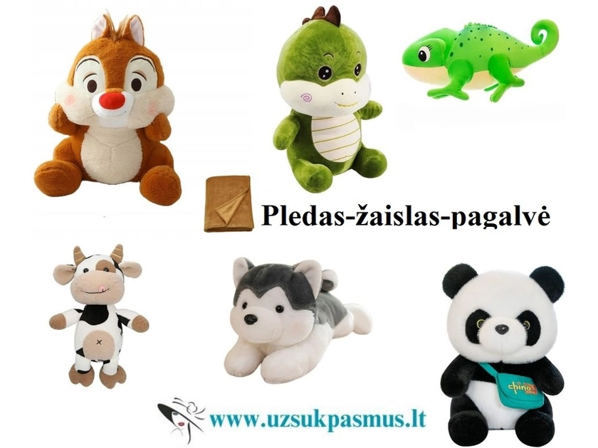  3 viename: Pledas, Žaislas, Pagalvė Vaikams!