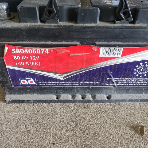  80 Ah akumuliatorius - tik 35 € už patikimumą!