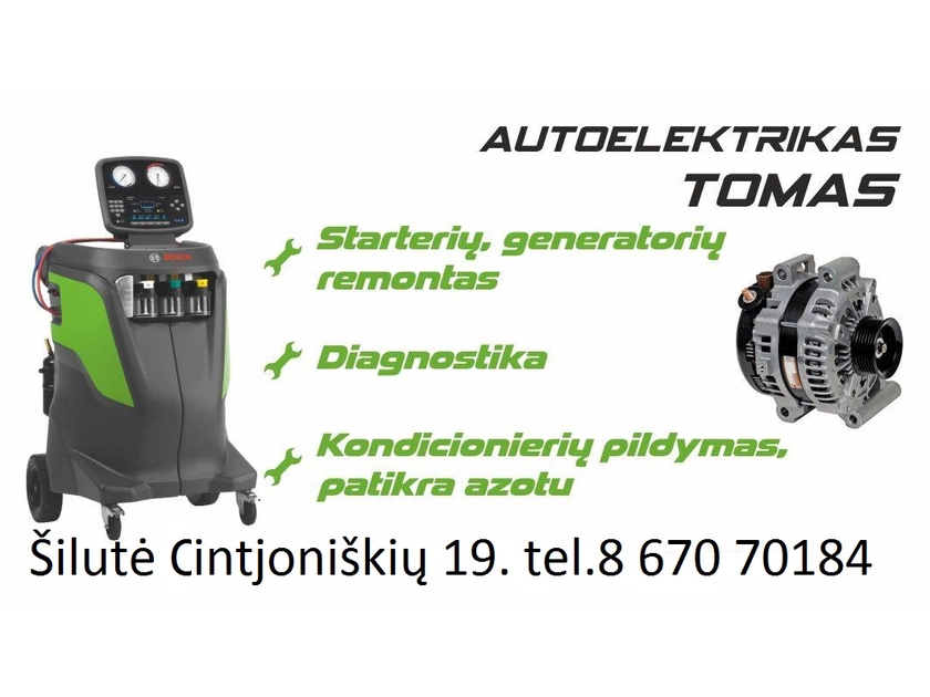  Remontuojame starterius ir generatorius – greitai ir patikimai!
