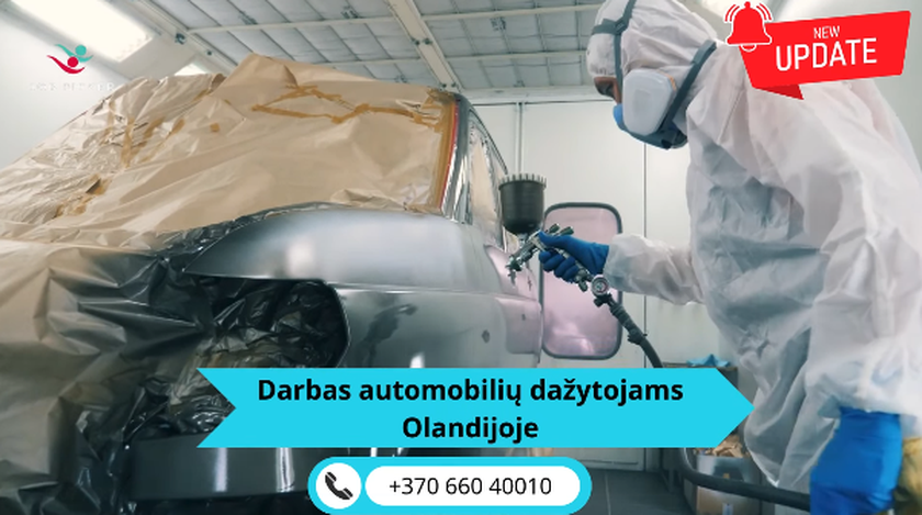  Ieškome patyrusių automobilių dažytojų darbui Nyderlanduose!