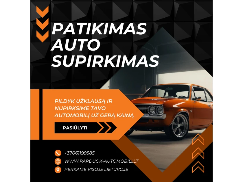  Supirkame automobilius visoje Lietuvoje – greitas kainos pasiūlymas!