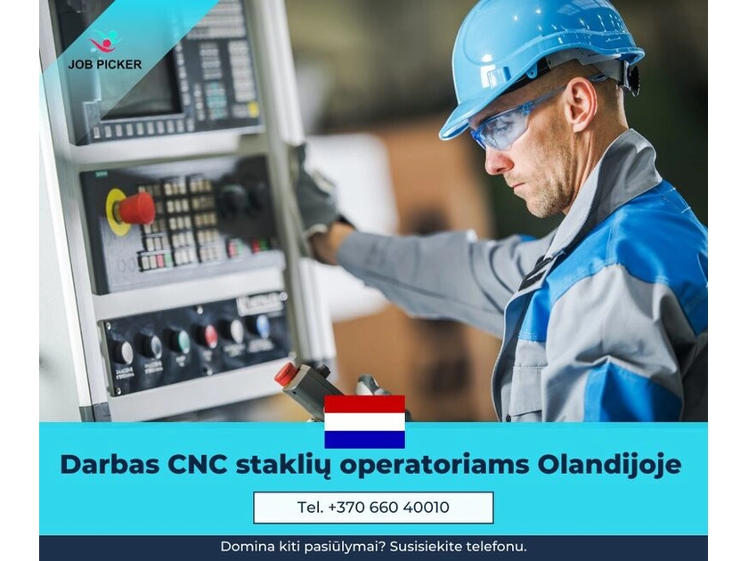  CNC operatorius Deurne – dirbk su modernia technika!