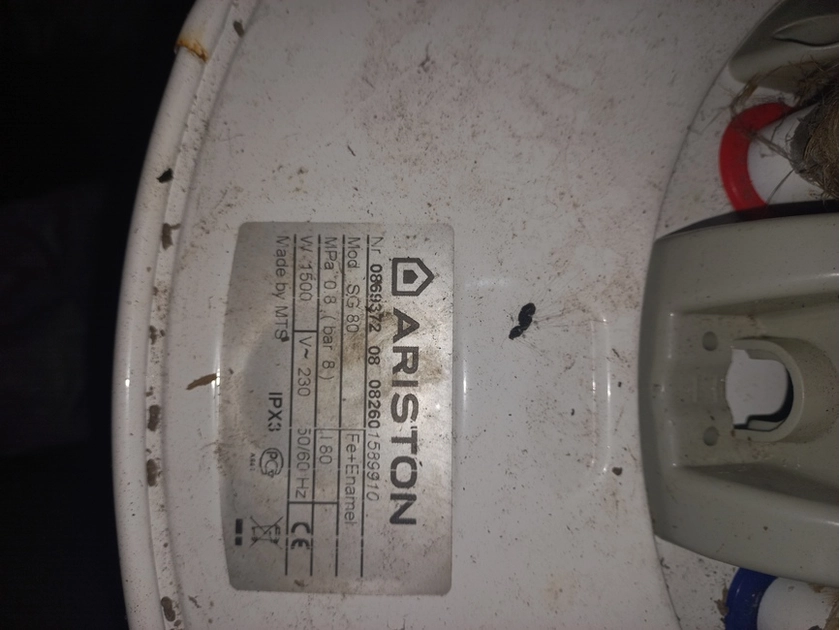  Didelės talpos 80L Ariston boileris | Puiki būklė | Patikima el. šildymo sistema