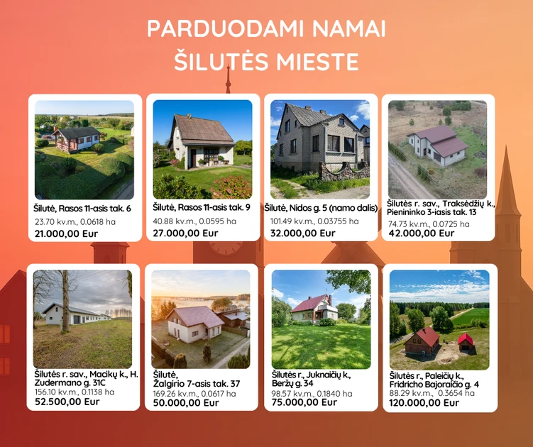  PARDUODAMI NAMAI ŠILUTĖJE: Atraskite svajonių būstą dabar!