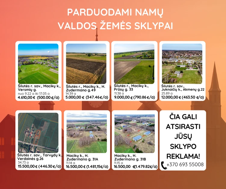  Parduodami sklypai Šilutėje – atraskite savo svajonių vietą!