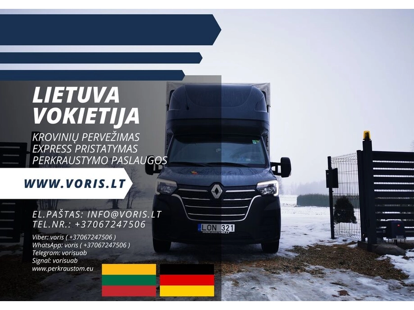  Greitas krovinių pervežimas Lietuva-Vokietija
