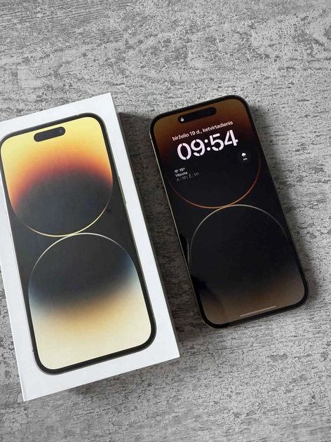  iPhone 14 Pro 128GB Gold – puikus būklės ir patikimumo derinys||iPhone 14 Pro 128GB Gold – išskirtinė būklė, mažai naudotas ir apsaugotas langas