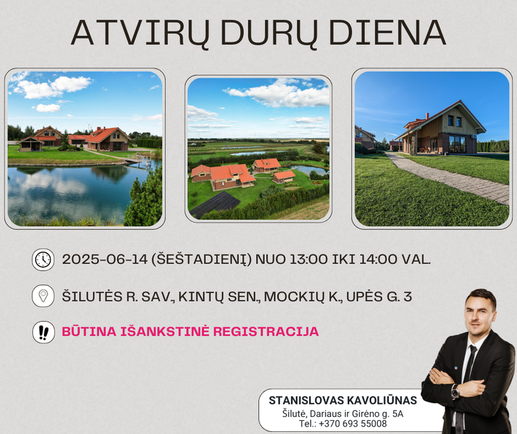 PARDUODAMA SODYBA NUO 91.60 ARŲ ŽEMĖS SKLYPO PRIE UPĖS!