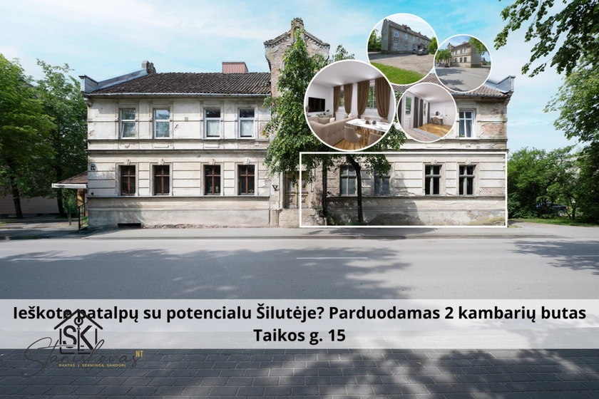 2 kambarių butas Šilutėje prie centro puikiai tinka gyvenimui ir verslui||Butas pirmame aukšte – patogus gyvenimui ar verslui Šilutėje||Remonto galimybės 2 kambarių butas Šilutėje, Taikos g. 15||Jaukūs 2 kambariai su nuostabia žemės ir ūkinio pastato dalimi Šilutėje||Gyvenimui ar komercijai – patogus 2 kamb. butas Šilutėje šalia mokyklų ir parduotuvių||Potencialaus remonto 2 kambarių butas Šilutėje, netoli miesto centro||Galimybė įsirengti verslo patalpas – 2 kamb. butas Šilutėje||Butas su žemės ir ūkinio pastato dalimi, Šilutės centre arčiau visko||Pirmajame aukšte esantis 2 kamb. butas su paruošta žemės dalimi Šilutėje||Laisvas pasiūlymas – 2 kambariai, galimybė įrengti nedidelį verslą Šilutėje||Galimybė pritaikyti patalpas verslui – 2 kamb. butas Taikos g. Šilutėje||Butas su žemės dalimi ir ūkiu – puikus pasirinkimas naujai šeimai ar verslui||Šilutės centre – patogus 2 kambarių butas su galimybe keisti ir įrengti pagal poreikius||Butas su galimybe įsirengti vaikų darželį ar poilsio zoną Šilutėje||Pirmo aukšto 2 kamb. butas su skoningomis vizualizacijomis – Šilutėje||Būstas gyvenimui ar verslui – 2 kamb. butas su žemės ir ūkinio pastato galimybėmis||Butas šalia švietimo įstaigų – puiki vieta jaunai šeimai Šilutėje||Remonto laukiantis 2 kamb. butas su potencialu – Šilutė šalia centro||Galimybė įsirengti nedidelį verslą ar butą šalia miesto centro Šilutėje||Ypatinga vieta – 2 kamb. butas su žemės plotu ir ūkiu Šilutėje||Verslo galimybės Šilutėje: patalpų įrengimas pagal poreikius||Puiki investicija – 2 kambarių butas prie centro su žemės dalimi Šilutėje||Butas su išlikusiomis senomis durimis ir galimybe keisti interjerą Šilutės centre||Vieta šalia mokyklų ir parduotuvių – 2 kamb. butas Šilutė su potencialu||Pradėkite verslą – 2 kamb. butas su privačia žemės ir ūkinio pastato dalimi Šilutėje