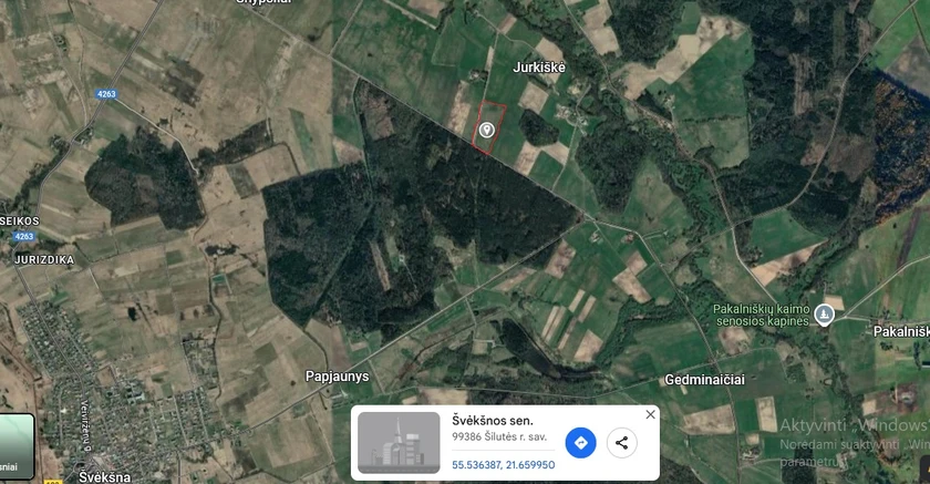  Parduodamas 3,82 ha žemės sklypas Jurkiškėje – palanki kaina!