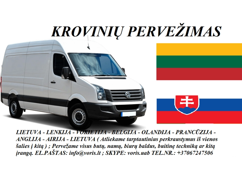  Patikimas krovinių pervežimas į/iš Slovakijos