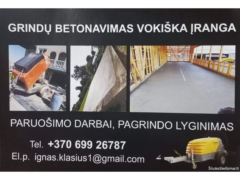 Profesionalus grindų betonavimas ir paruošimas