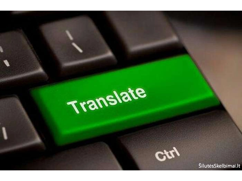  Profesionalūs vertimai iš/į anglų kalbą nuotoliniu būdu