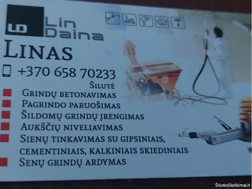 Profesionalus sienų tinkavimas mechanizuotu būdu