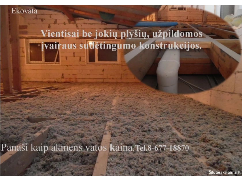  Šiltinimas Ekovata – A+ klasės pastatams ir seniems namams