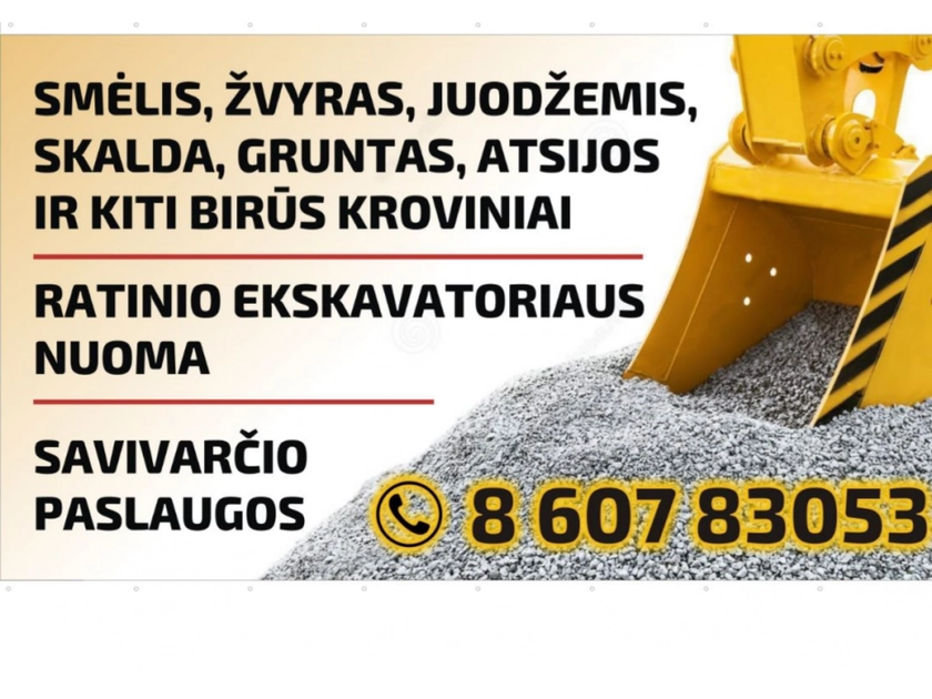  Statybinės medžiagos pigiai – tiesiai iš karjero!