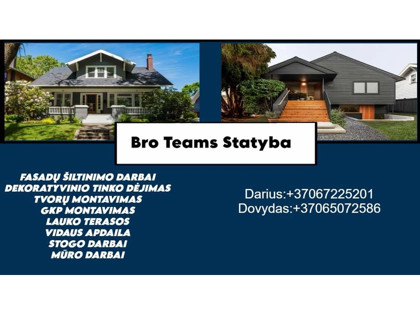  Staybu darbai – kokybė ir patikimumas