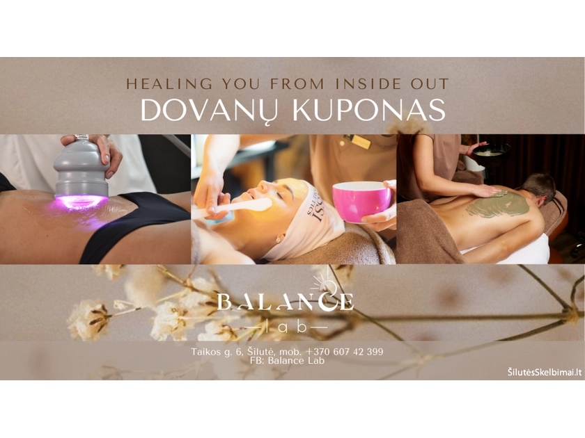  Dovanok sveikatą ir gerą savijautą su „Balance lab“