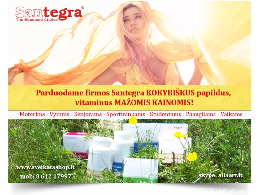  SANTEGRA papildai – natūrali sveikata mažomis kainomis