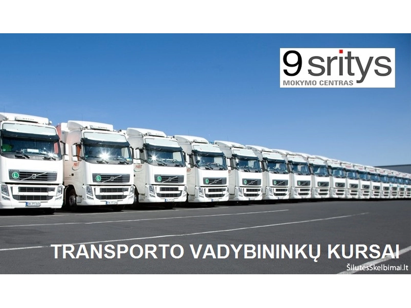  Transporto vadybininko kursai Vilniuje ir Klaipėdoje