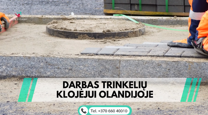  Trinkelių klojimas Nyderlanduose – puikus darbo šansas!