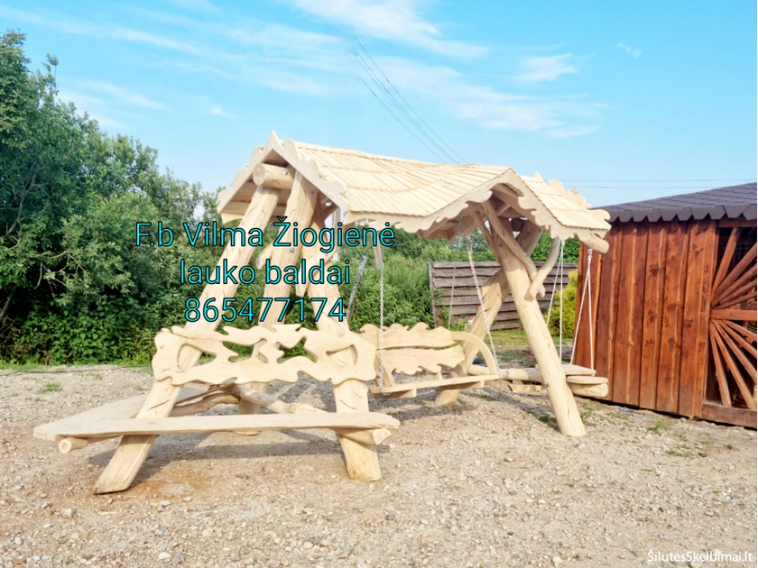  Ąžuolinės sūpynės – jūsų sodo grožio akcentas