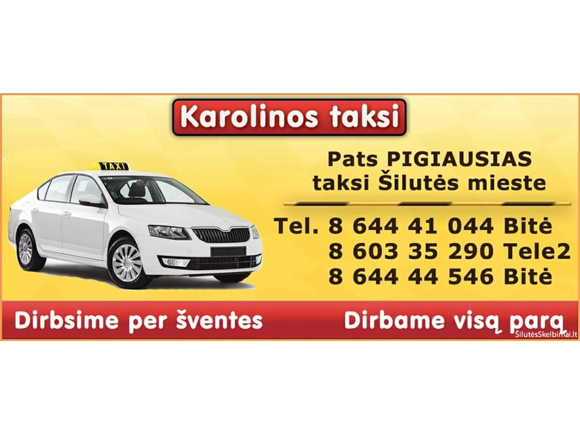  Pigus taksi – važiuok pigiau, nei kiti!