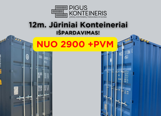 Išpardavimas! 12m jūriniai konteineriai visai Lietuvai