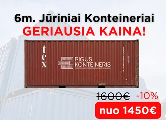Peržiūrėti skelbimą - 6m Jūrinis Konteineris; Visoje Lietuvoje!