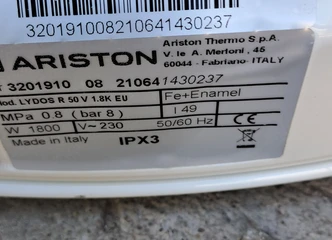 80 litrų Ariston boileris – patogumas ir energijos efektyvumas!