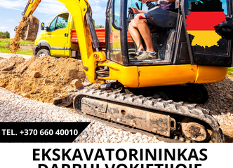 Ekskavatorininkas Vokietijoje: prisijunk prie šviesolaidžio tinklų!