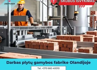 Peržiūrėti skelbimą - Gamybos darbuotojas plytų fabrike
