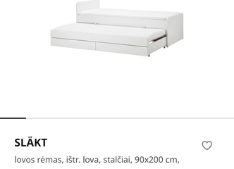 Ikea lova SKLAT – puiki būklė, patogus pervežimas, be defektų