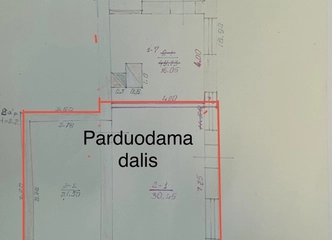 Erdvus 2 kamb. butas mūriniame name su kiemu