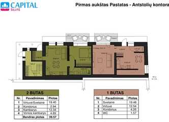 Modernūs butai ir komercinės patalpos Šilutės centre