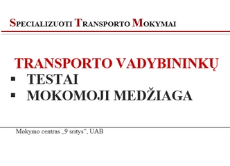 Išsami transporto vadybininkų mokymų programa Klaipėdoje