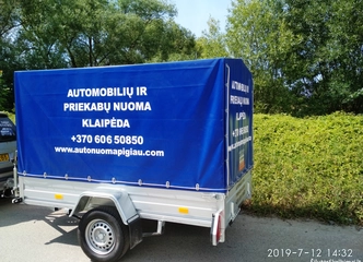 Pigios priekabos su R13 ratais ir guminėmis pagalvėmis
