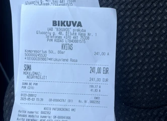 Oro kompresorius 50L su garantija – patikimas pasirinkimas!