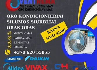 Oro kondicionieriai greitam patalpų atvėsinimui!