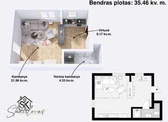 Traksėdžiai: patogus butas su plėtros galimybėmis