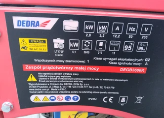 Patogus generatorius Dedra 3200 - energija bet kur ir bet kada!