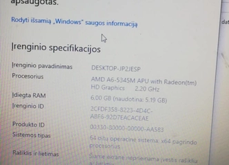 Parduodama Toshiba loptopa su geru veikimu ir ilgai laikoma baterija