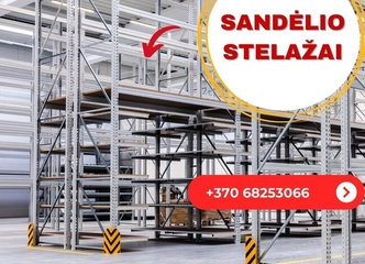 Patvarūs cinkuoti stelažai su 5 m. garantija