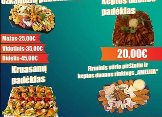 Platūs užkandžių padėklai jūsų stalui