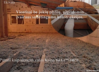 Šiltinimas Ekovata – A+ klasės pastatams ir seniems namams