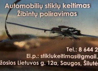 Stiklų keitimas ir įdaužų remontas – 1 metų garantija!