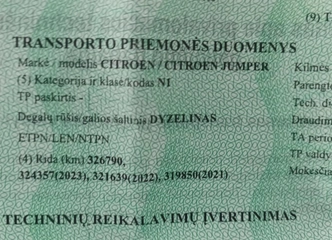 Dyzelinis Citroen Jumper mikroautobusas, patvarus ir geros būklės transportas