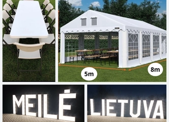 Peržiūrėti skelbimą - Palapinių nuoma Šviečiančios raidžių nuoma