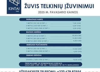 Žuvies įžuvinimas tiesiai iš tvenkinių! Užsakymai internetu
